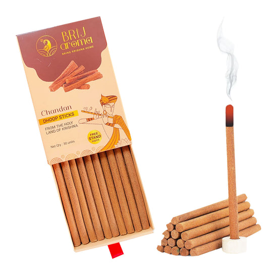 Brij Aroma Chandan Fragrance Dhoop Sticks - Pack Of 30 Units