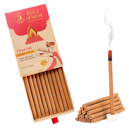 Brij Aroma Hawan Fragrance Dhoop Sticks - Pack Of 30 Units