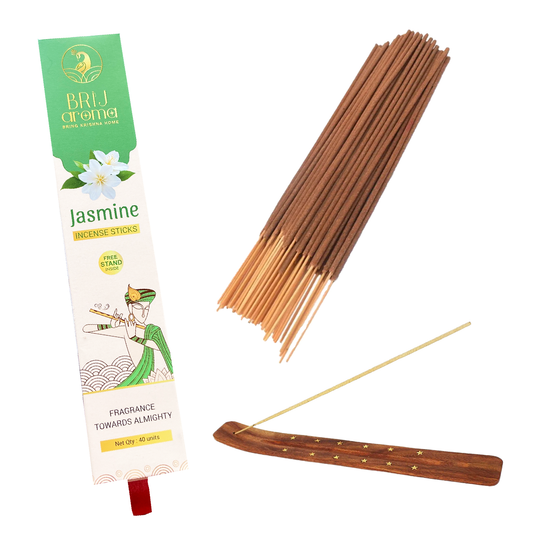 Brij Aroma Jasmine Fragrance Incense Sticks- Pack Of 40 Units