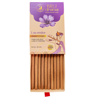 Brij Aroma Lavender Fragrance Dhoop Sticks - Pack Of 30 Units