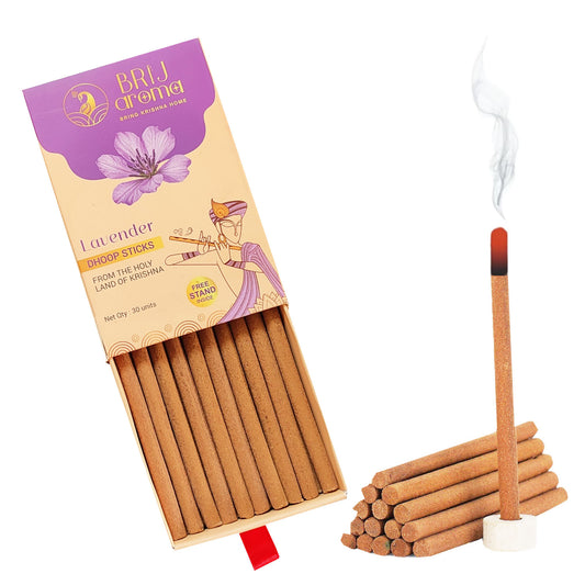 Brij Aroma Lavender Fragrance Dhoop Sticks - Pack Of 30 Units