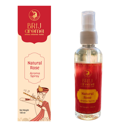 Brij Aroma Oudh and Vrindavan Flower Aroma Spray, 200ml-Essence of Mathura Vrindavan