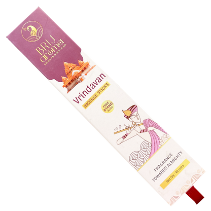 Brij Aroma Vrindavan Fragrance Incense Sticks- Pack Of 40 Units