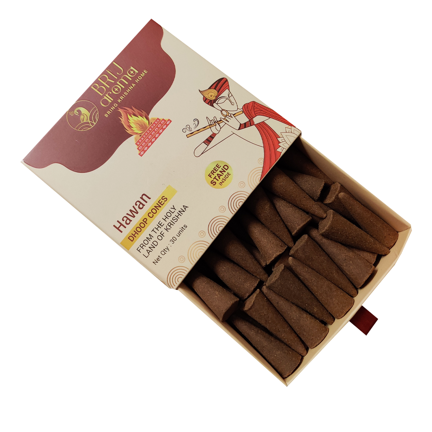 Brij Aroma Hawan Fragrance Dhoop Cone- Pack Of 30 Units