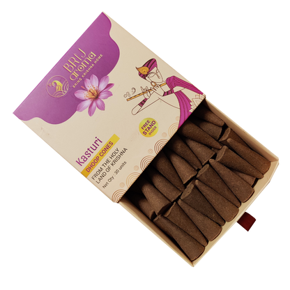 Brij Aroma Kasturi Fragrance Dhoop Cone- Pack Of 30 Units