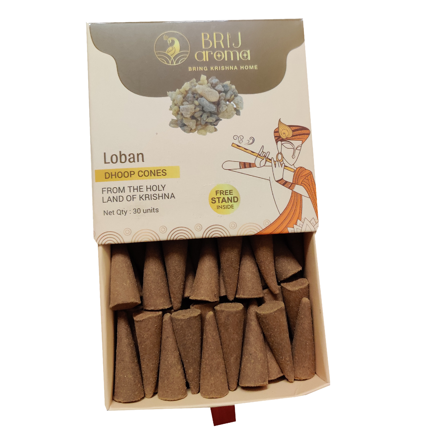 Brij Aroma Loban Fragrance Dhoop Cone- Pack Of 30 Units