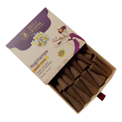 Brij Aroma Nagchampa Fragrance Dhoop Cone- Pack Of 30 Units